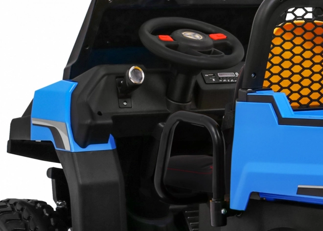 Bauernhofauto für 2 Kinder Blau + 4x4 + Fernsteuerung + Kipper + LED Audio