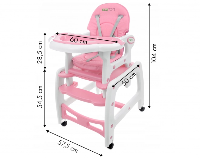 Multifunktionaler 3-in-1 Hochstuhl von Ecotoys