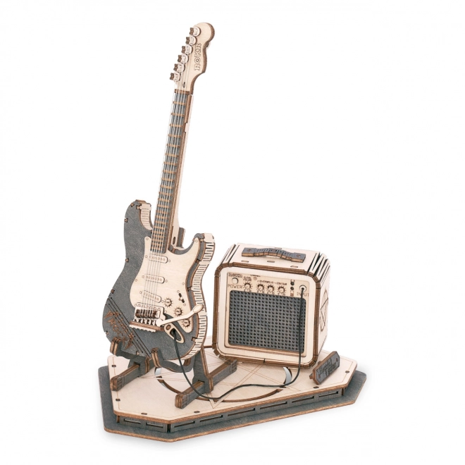 RoboTime 3D Holzpuzzle Elektrische Gitarre