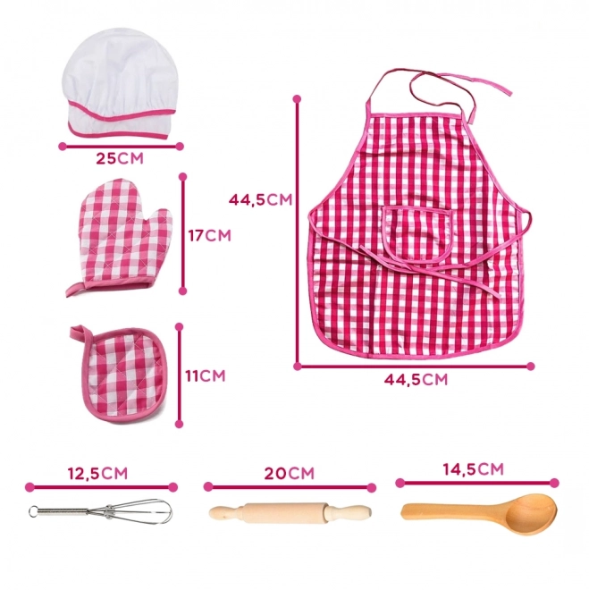 Woopie kleines kochset mit küchenschürze und küchenzubehör