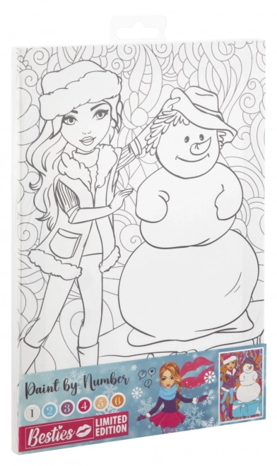 Malen nach Zahlen Leinwand Besties für Kinder