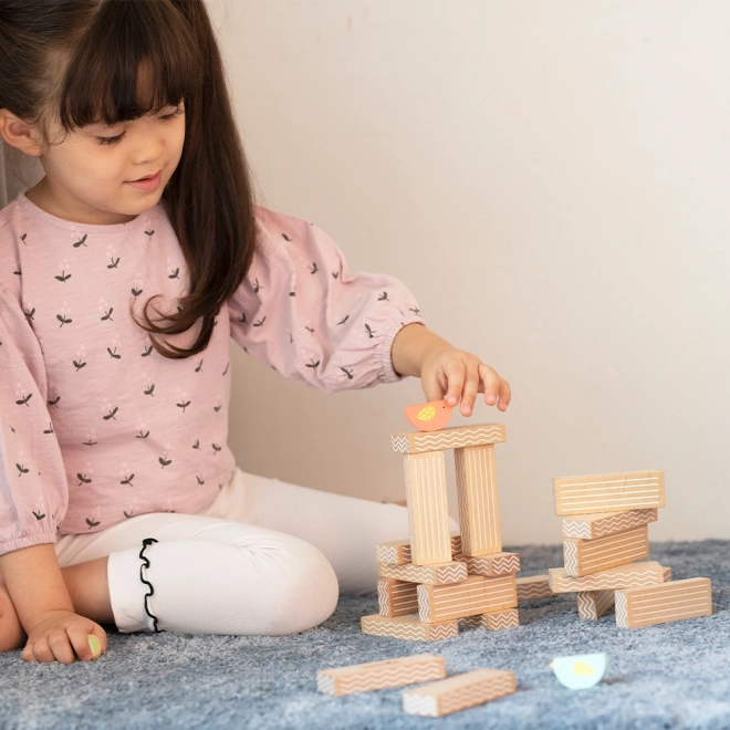 Holzspiel Klotzstapeln Vögel von Classic World