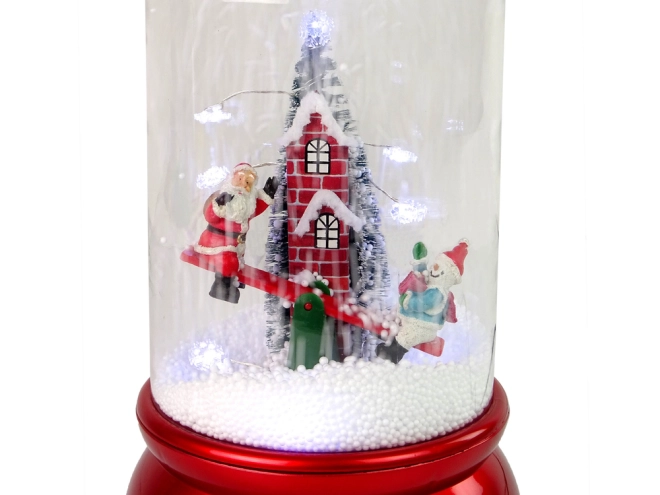 Automatischer Schneefall und LED-Licht