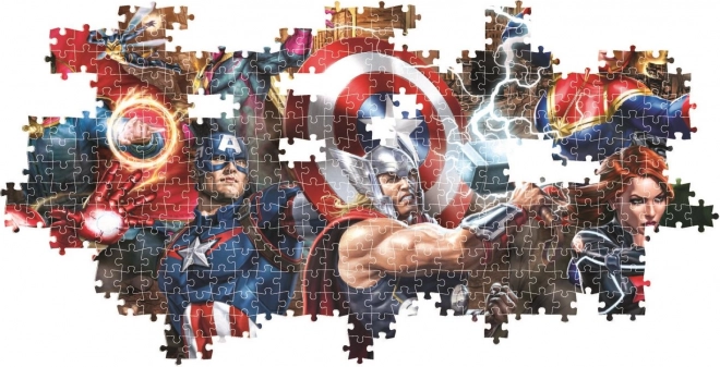 Panorama-Puzzle mit 1000 Teilen Die Avengers