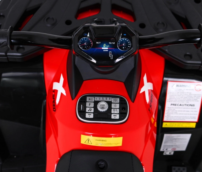 ATV XT-Speed für Kinder Rot + 4x4 + EVA + langsamer Start + MP3-Radio + LED-Leuchte