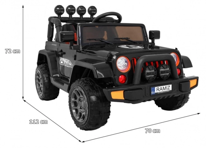 Geländewagen Full Time 4WD für Kinder mit 4x4 Antrieb, Fernbedienung und LED Audio