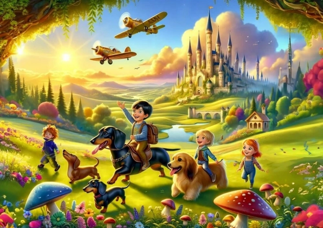 Puzzle Süßer Schlossbesuch 200 Teile