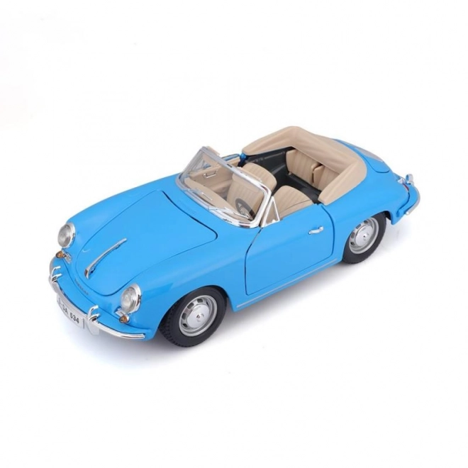 Porsche 356B Cabriolet Modellauto Blau