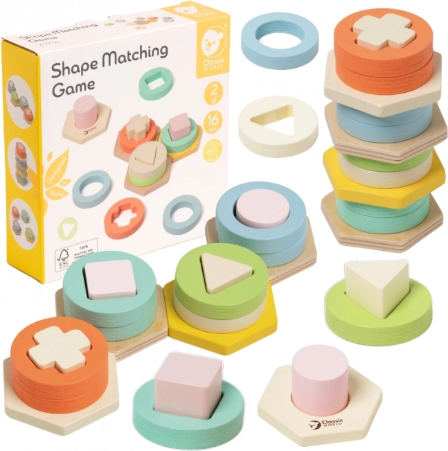 Montessori-Turm zur Formen- und Farbsortierung CLASSIC WORLD