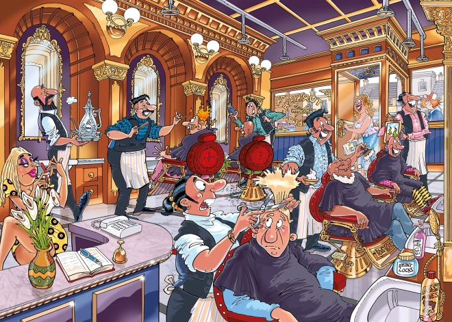 Puzzle Jumbo Wasgij Mystery 27: Gründliche Rasur 1000 Teile