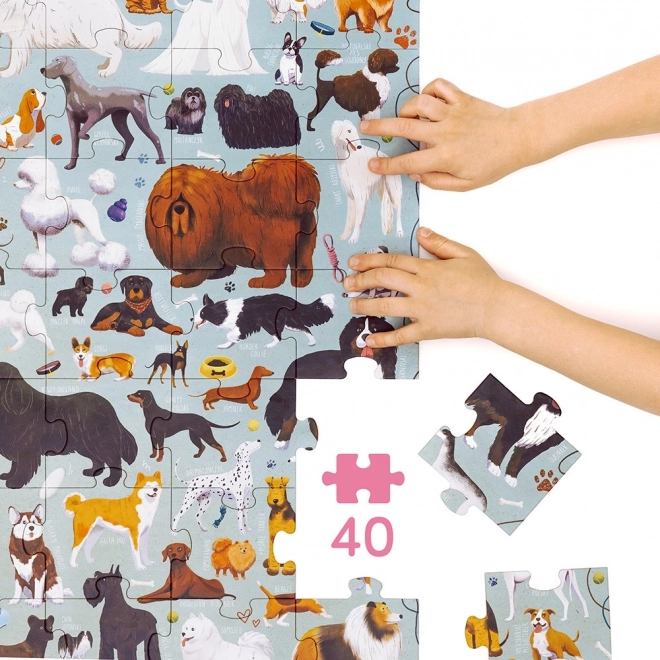 Puzzleset mit 40 Teilen - Hunde