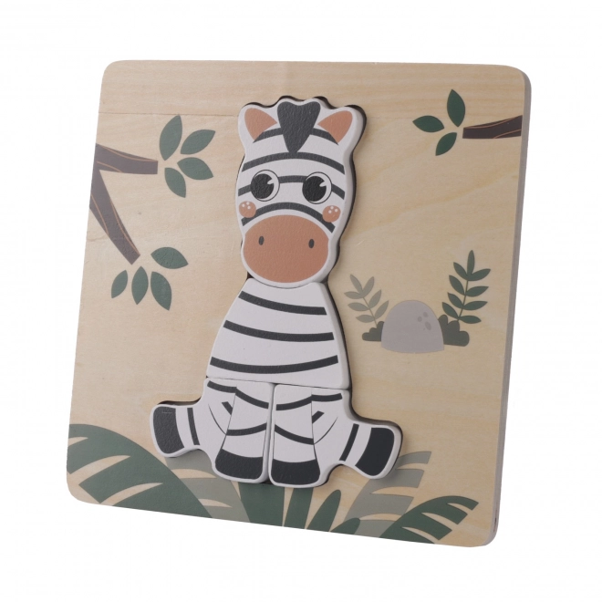 Kleines Holzpuzzle Zebra