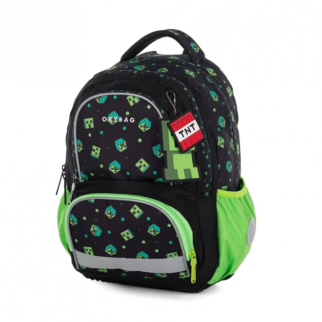 Schulrucksack Oxy Next Green Cube