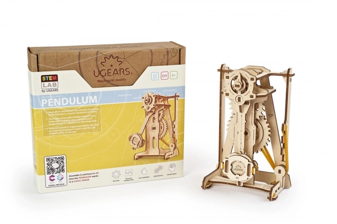 Ugears 3D Holzmechanik-Puzzle STEM Kyvadlomechanismus