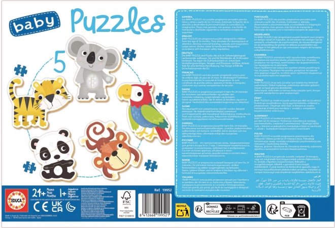 Educa Baby Puzzle Wildtiere für Kleinkinder