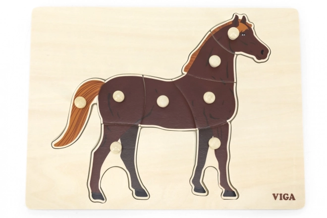 Montessori Holzpuzzle - Pferd