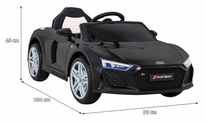 Audi R8 LIFT Batterieauto + Fernbedienung + EVA Räder + MP3 + LED – Schwarz