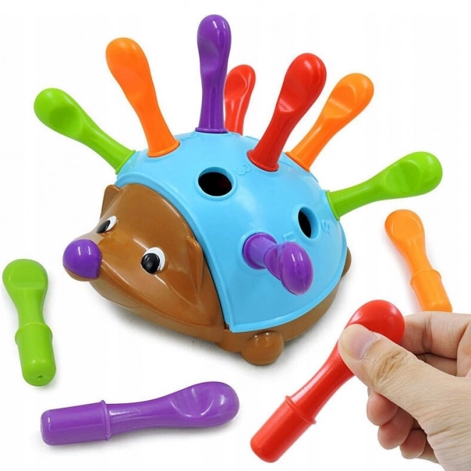 Woopie Geschicklichkeitsspiel Igel Sortierer Montessori Lernen von Zahlen und Farben 4 in 1