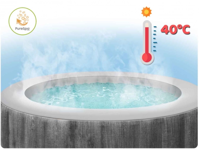 Aufblasbarer Whirlpool für 4 Personen mit Hydromassage und WiFi