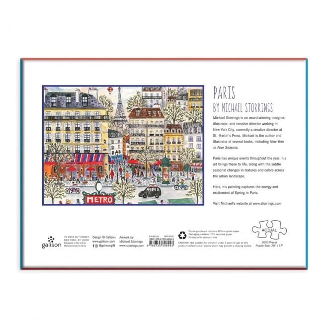 Galison Puzzle Paris 1000 Teile