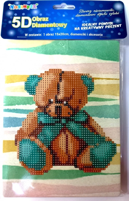 Diamantmalerei Teddybär mit Ständer 15x20cm