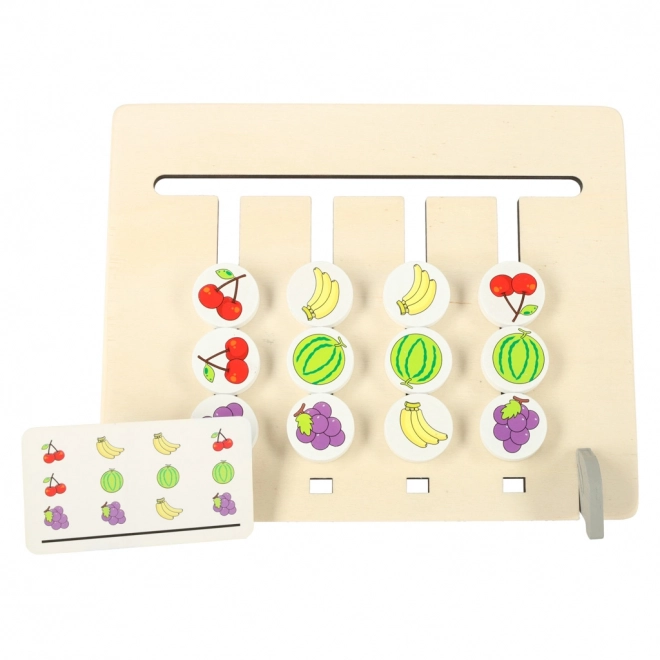 Holzpuzzle Montessori Früchte Farben Spiel