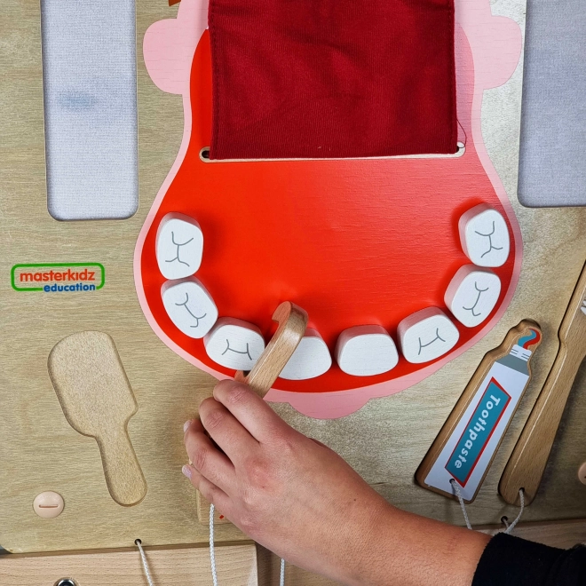 Masterkidz Wand-Sensoriktafel Mundhygiene Montessori