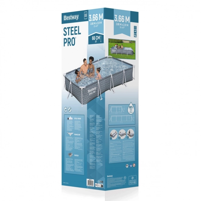 Pool mit Rahmen Steel Pro 366x201x66cm Bestway