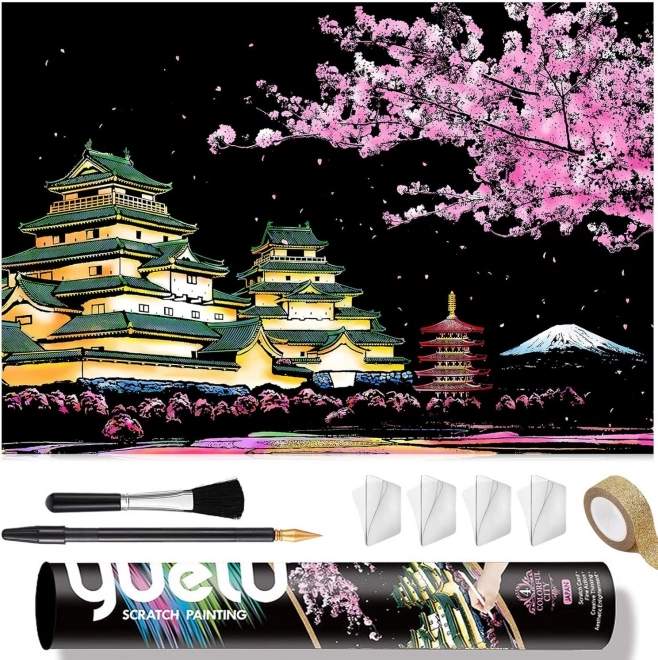 Großes Kratzbild Japan