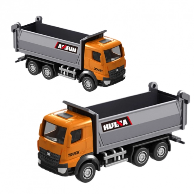 Sammlermodell eines Huina Lastwagens orange 1:80