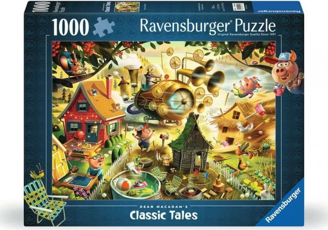 Ravensburger Puzzle Achtung, Schweinchen! (Die drei kleinen Schweinchen) 1000 Teile