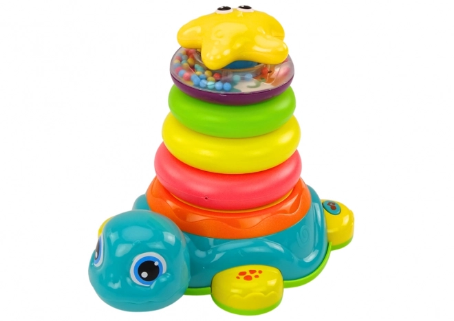 Pyramide Schildkröte 2-in-1 Puzzle Räder Licht Geräusche