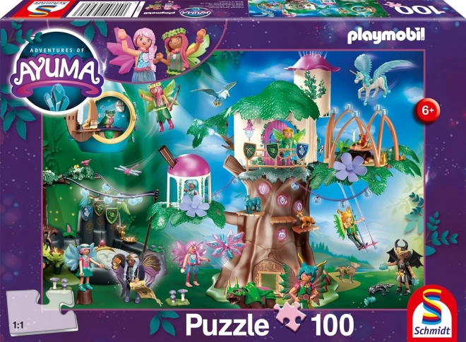 SCHMIDT Puzzle Playmobil Ayuma: Magischer Feenwald 100 Teile