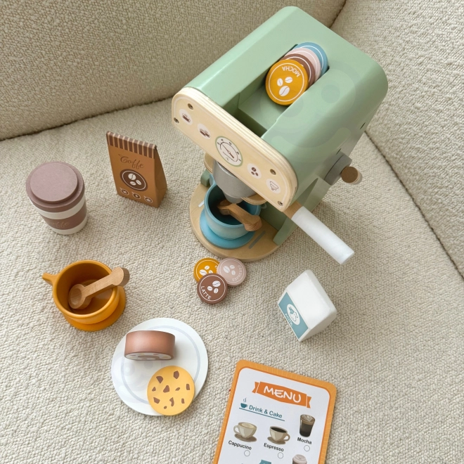Woopie Green Holzspielküche Barista-Set für Kinder