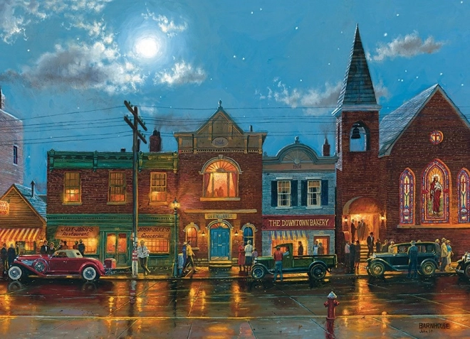 Puzzle COBBLE HILL Abendliche Straße – 1000 Teile