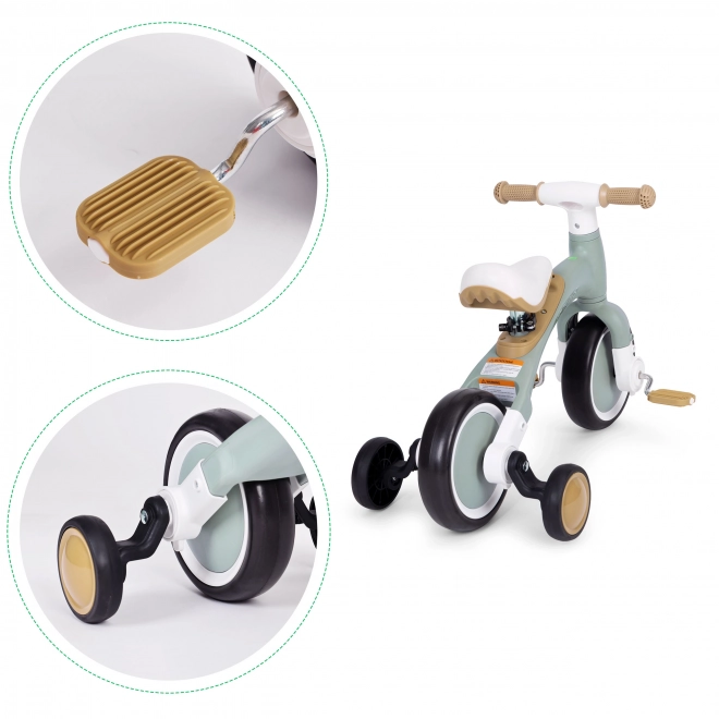 Balancefahrrad mit Pedalen - Grün 3in1 von Ecotoys