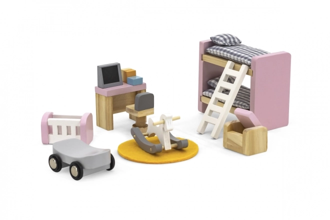 Holz Puppenhaus Kinderzimmer Set