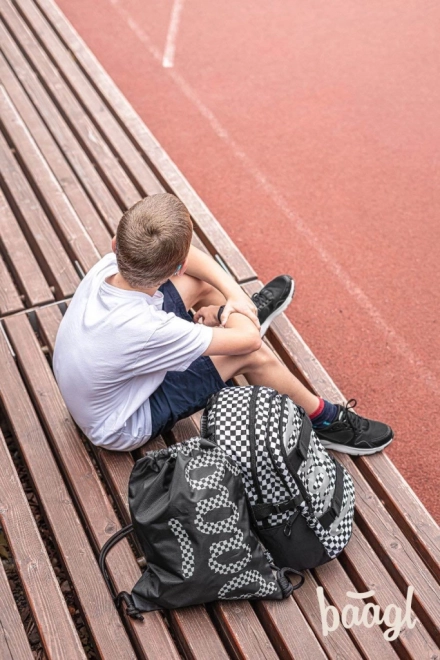 Baagl Schulset Skate Ska mit Rucksack, Federmäppchen und Turnbeutel