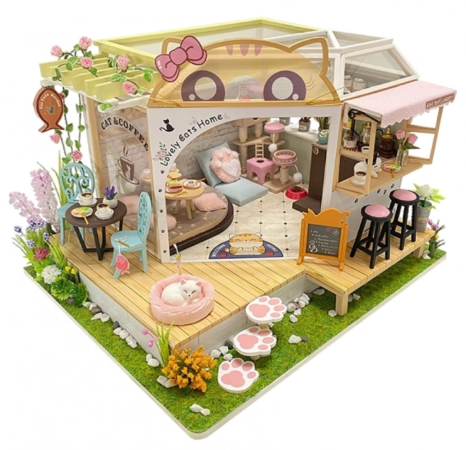 Miniatur-Katzen-Café mit Garten von 2Kids Toys