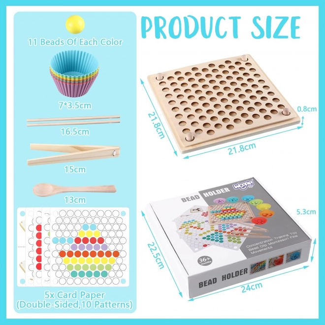 Bunte Kugeln Montessori Mosaiksortierbrett