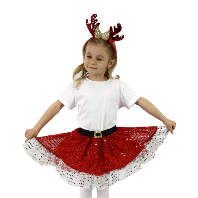 Kinder Tutu Rock Weihnachtsrentier mit Stirnband