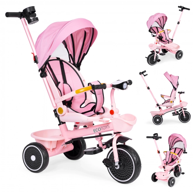 2-in-1 Dreirad Kinderwagen ECOTOYS