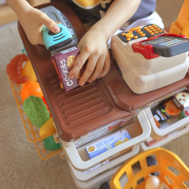Supermarkt-Spielset mit Einkaufswagen und Zubehör