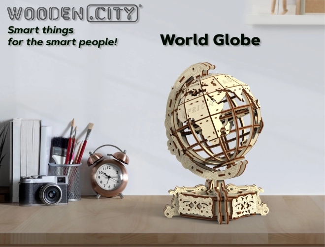 Holz 3D Puzzle Globus von WOODEN CITY