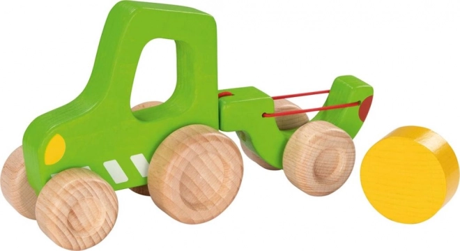 Holztraktor mit Anhänger