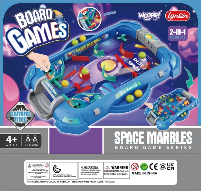 WOOPIE Geschicklichkeitsspiel Flipper "Kosmisches Spiel" 2v1