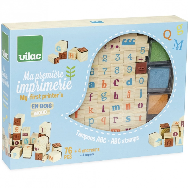 Abc Holzstempel Set 76-teilig