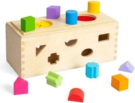 Bigjigs Toys Geheime Holzkiste zum Formen Einlegen und Sortieren