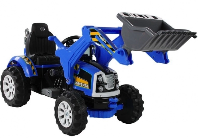 Elektrischer Baggerlader Traktor Kinder Blau