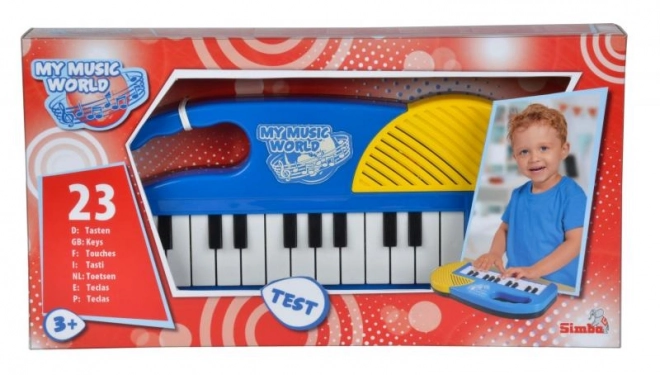 Blaue MMW Kinder-Keyboard mit Griff